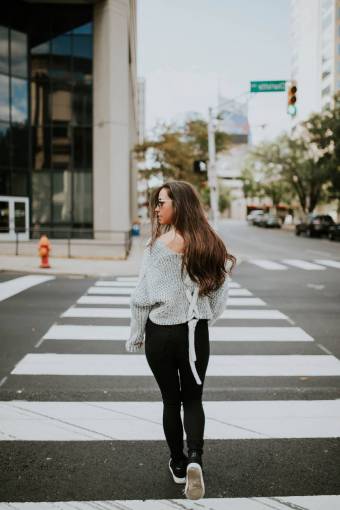 pedestrian people  girl  woman  walking  pedestrian  street  city