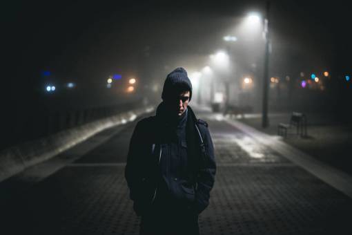 fences people  man  guy  cold  night  dark  street