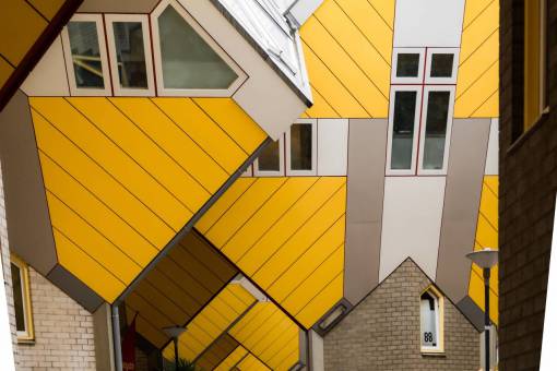 moderno ventana arquitectura moderna estructura construida Arquitectura;Rotterdam;raro edificio exterior amarillo