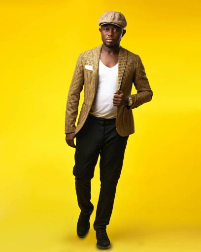 standing-on-one-leg young adult men males one person adult man;elegant fashion