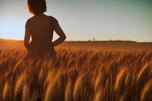 summer women outdoors nature sunlight woman;wheat field sunset