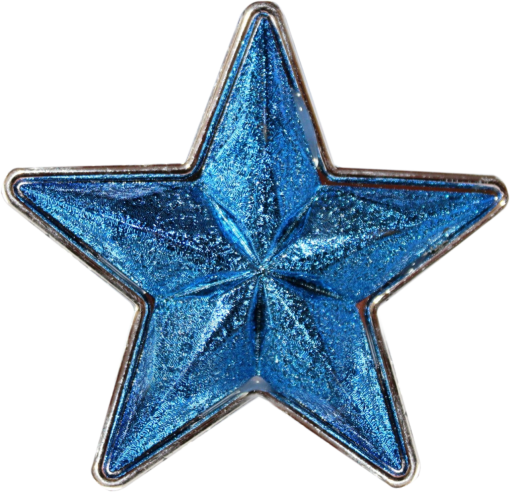  metal overlay christmas star png decoration blue shiny