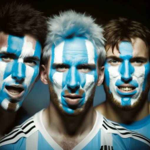 Retrato de partidario de fútbol de Argentina