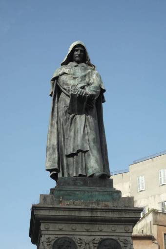sculpture Campo de' Fiori Square in Rome, Italy
