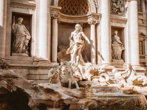 Fuente de Trevi en Roma, Italia