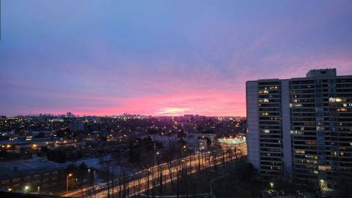 arquitectura Atardecer en la ciudad de Toronto, Canada