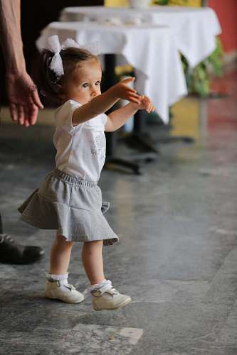 adorable walking toddler daughter kid skirt child