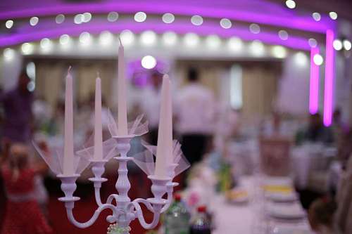 venue candlestick candles celebration candle restaurant indoors venue cake