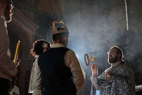 priest coronation priest religion marriage flame smoke