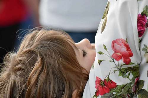 bast elegance portrait mother child pretty attractive sleep profile woman