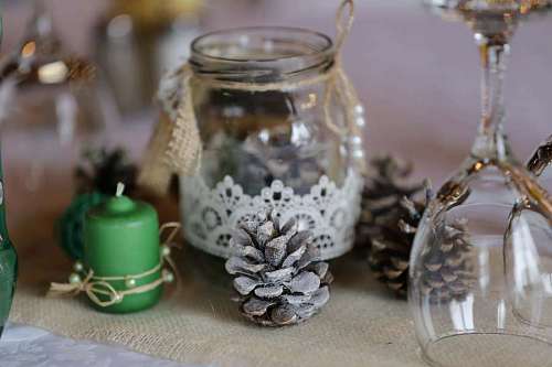 glass candle decorative crystal decoration handmade jar indoors luxury interior 
