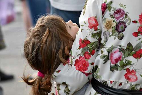 hug daughter sleeping happiness mother woman childhood bouquet