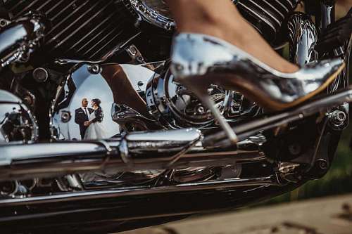 sandal metallic chrome motorcycle engine reflection sandal pretty classic 