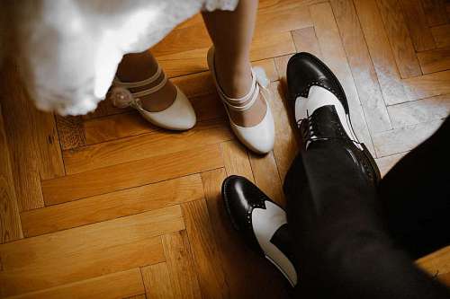 traditional  shoes  black and white  old 
