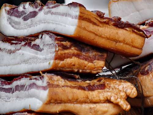 bacon fat cholesterol homemade ham pork organic meat lunch kb