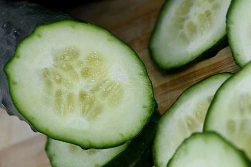 cucumber diet section cross close slices vegetable nutrition ingredients health