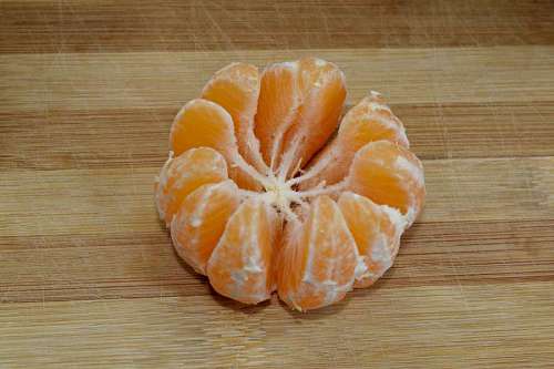 Rebanadas tropical vegano dulce mandarina cítricos mandarina fruta saludable