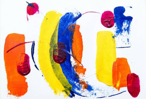 parte superior pintura de arte abstracto simple mínimo colorido salpicadura