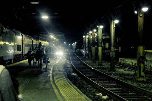 industrial perspectiva de patrón de estación de tren de ferrocarril de la ciudad