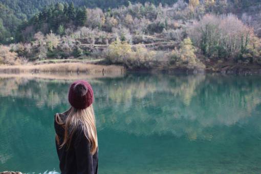 hiker girl  hiker  nature  forest  water  lake  outdoors