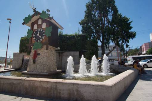wooden Cuckoo Clock at Villa Carlos Paz City, Cordoba Province, Argentina
