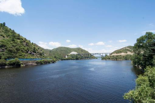 panoramic-landscape San Roque Dam in Villa Carlos Paz, Cordoba Province, Argentina
