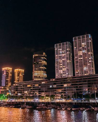 Puerto Madero downtown at night in Buenos Aires, Argentina