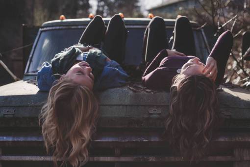 truck girls  woman  women  people  laughing  smile  smiling