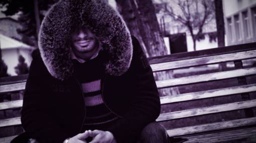 man  guy  alone  people  jacket  bench  chair
