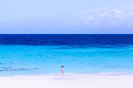 people  woman  alone  swimsuit  bikini  water  ocean