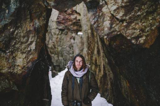 cave rocks  cave  snow  winter  cold  weather  people