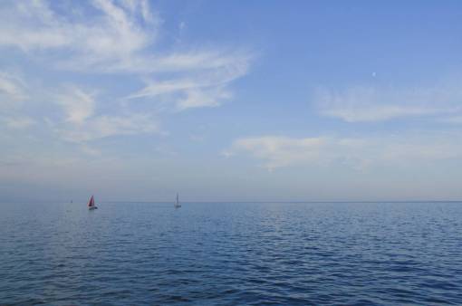 sailboat sailboats  ocean  sea  water  horizon  blue  sky