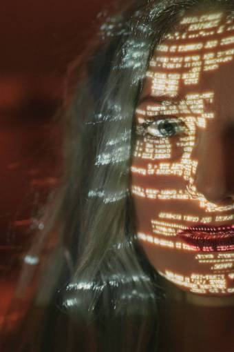 illuminated one person adult night young adult hacker;woman caucasian ethnicity women