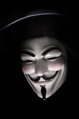 black-color one person black and white black background hacker;mask;anonimus human face smiling women