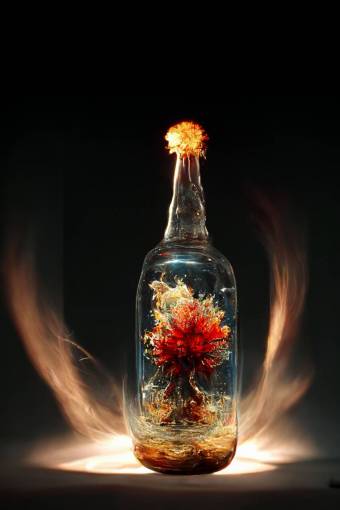 universo calor ardiente universo dentro de una botella llama fuego temperatura fenómeno natural