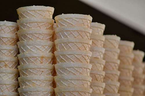 vertical icecream waffle stacks delicious snack nutrition vertical merchandise traditional