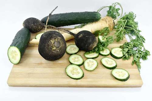 parsley cucumber radish organic fresh root vegetable salad healthy kb