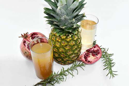 syrup pineapple cocktail fruit juice pomegranate syrup produce health