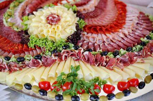 olive salami lettuce ham snack olive appetizer salad cheese delicious healthy 