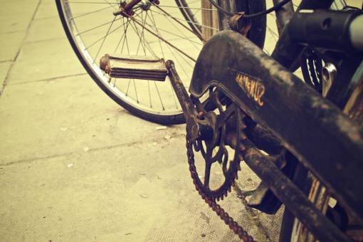 cadena bicicleta, bicicleta, cadena, vendimia, vieja escuela