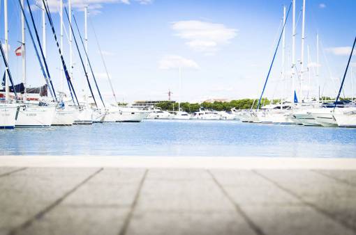 clouds  sky  trees  water  ocean  sea  yacht