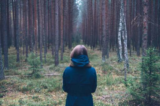 robe girl  forest  woods  trees  grass  nature  woman