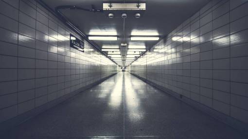 tunnel hallway  black and white  light  tunnel
