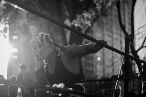 anillo gente hombre chico mujer niños máscara lucha libre