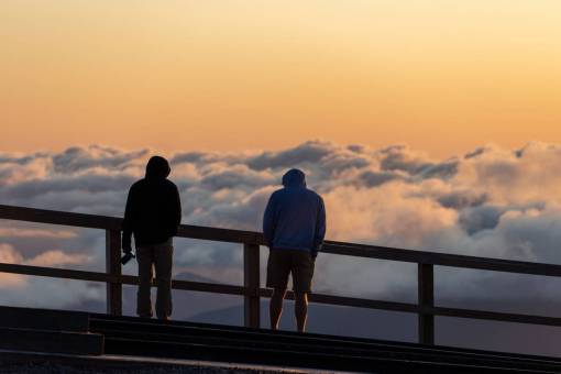 people  silhouettes  nature  tourists  clouds  travel  outdoors