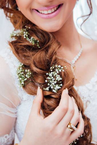 maquillaje gente mujer niña novia vestido de novia blanco