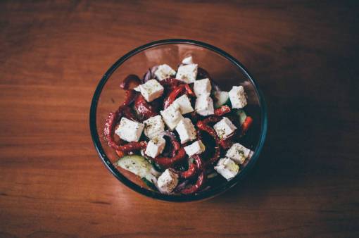 cucumber salad  cucumbers  peppers  cheese  healthy  food  bowl
