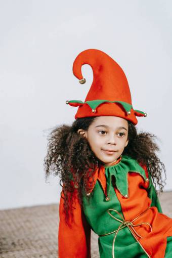 girl Girl dressed as Christmas elf