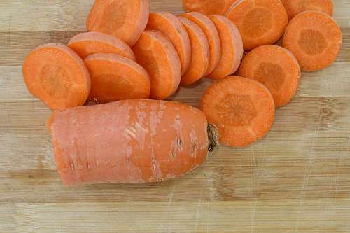 root carrot slices table vegan cooking kitchen vegetables vegetarian root health 