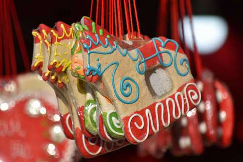 shiny gingerbread decoration horses cookies handmade shining celebration hanging traditional